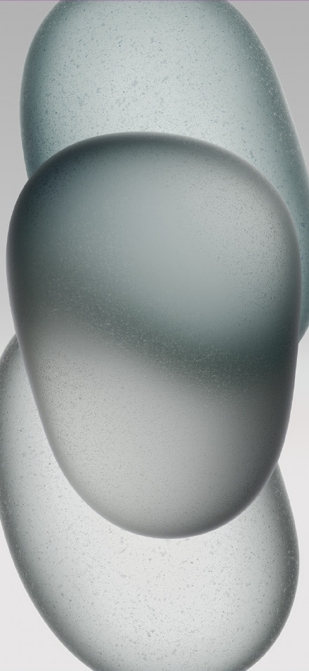 iPhone 15 ​​​Light Gray Frosted Glass Pebbles Wallpaper