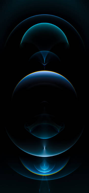 Glowing blue arc on black background 4K Phone Wallpaper
