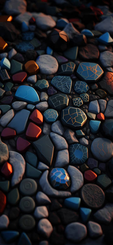 Colorful Fantasy Pebble Texture Wallpaper 4K