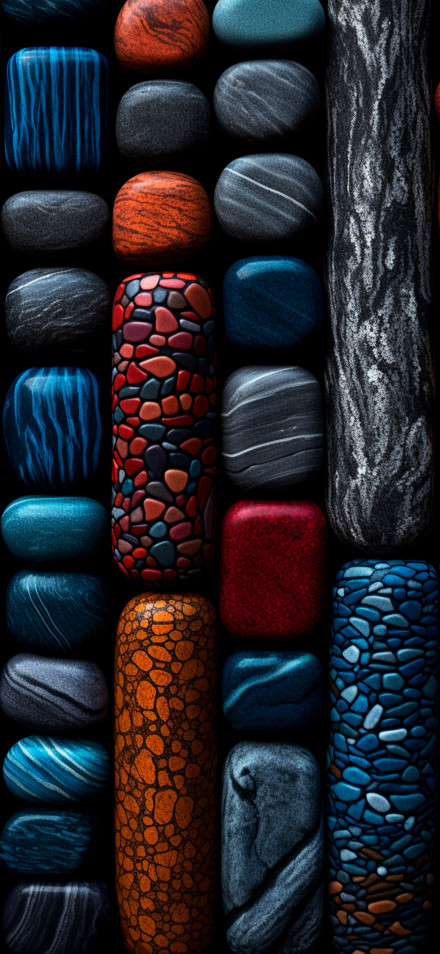 Abstract Textured Stones with Unique Colors 4K Phone Wallpaper