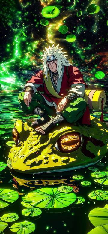 Jiraiya on Frog in Mystic Forest 4K Wallpaper
