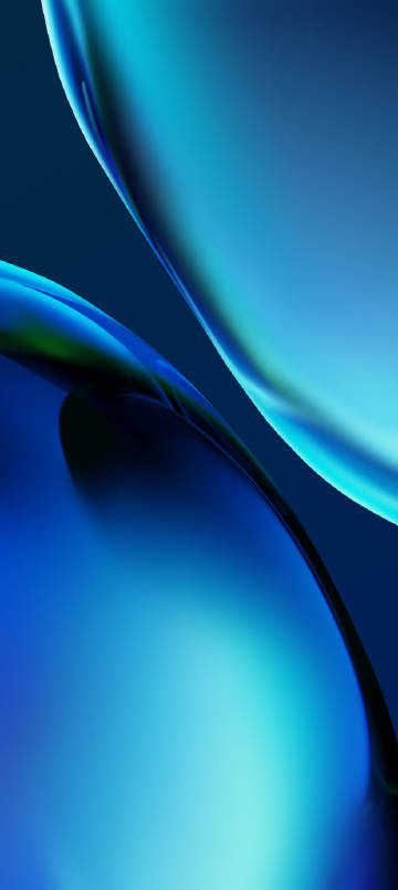Abstract Blue Glossy Fluid Phone Wallpaper