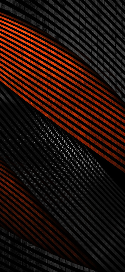 Black and orange abstract lines dark background phone wallpaper