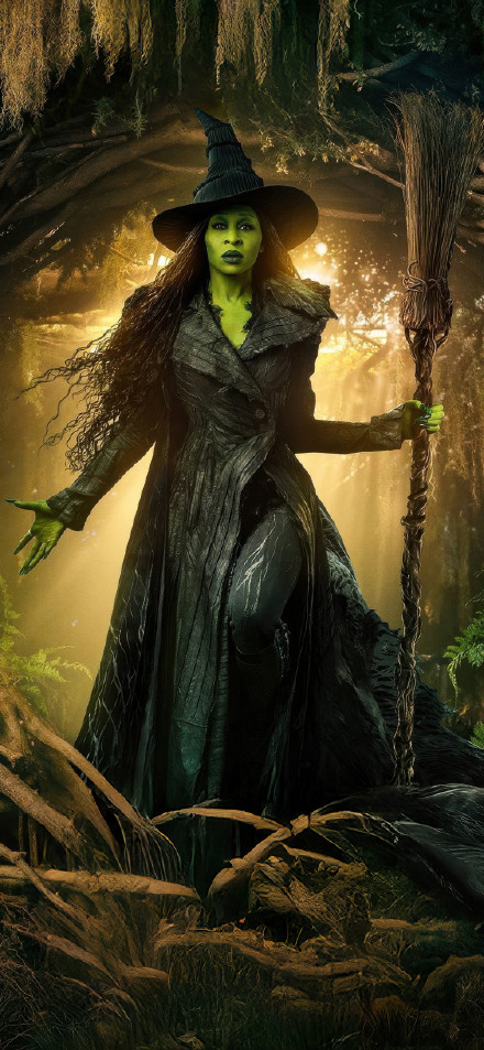Wicked 2024 Movie Elphaba Character Poster 4K Wallpaper