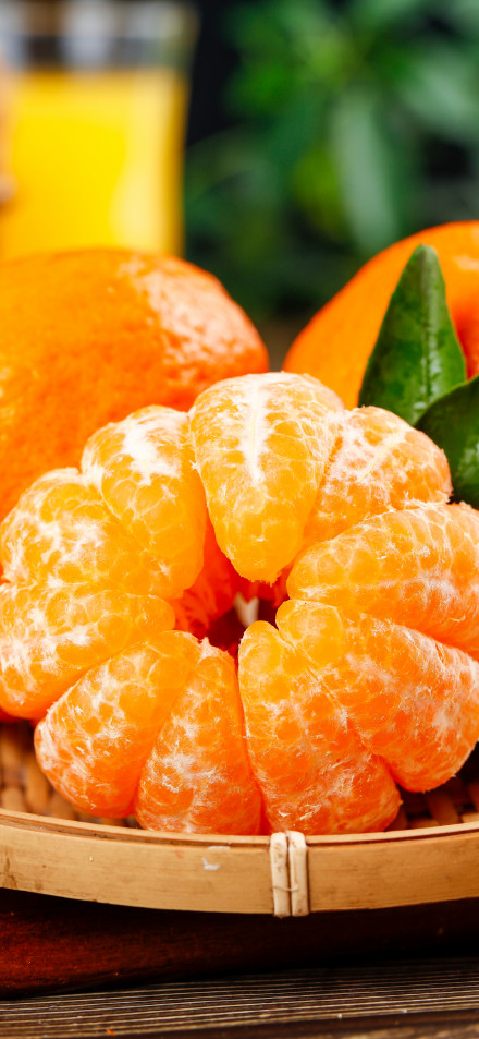 Fresh Peeled Orange Close-Up 4K Phone Wallpaper