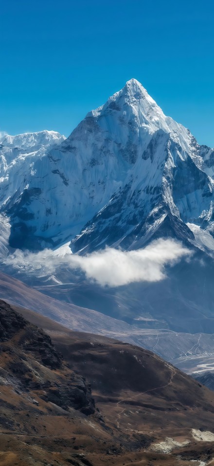 Himalayan Snow Peak Aesthetic Phone Wallpaper