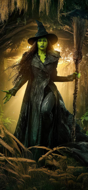 Wicked 2024 Movie Elphaba Character Poster 4K Wallpaper