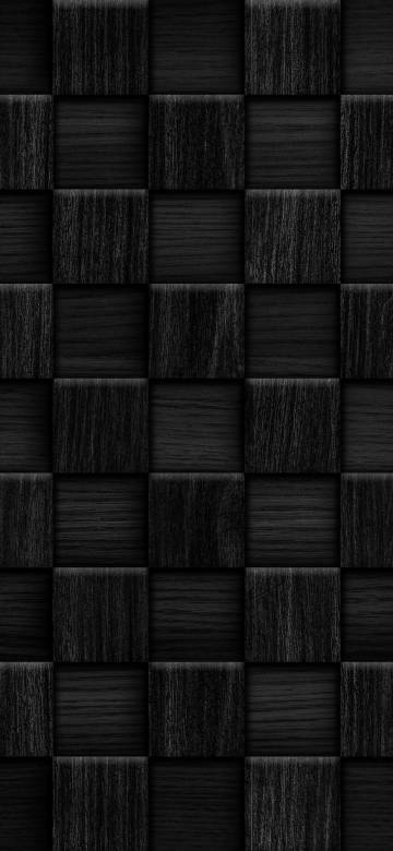 Elegant Black Wood Grain Grid Pattern 4K Wallpaper