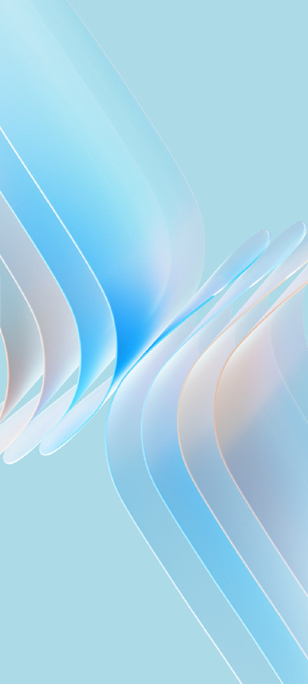 Translucent Curves on a Light Blue Background Wallpaper