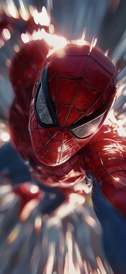 Spider-Man with a Dynamic Motion Blur Effect 4K Wallpaper