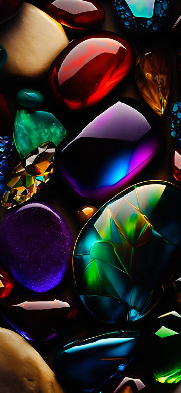 Vibrant Polished Gemstones 4K Wallpaper