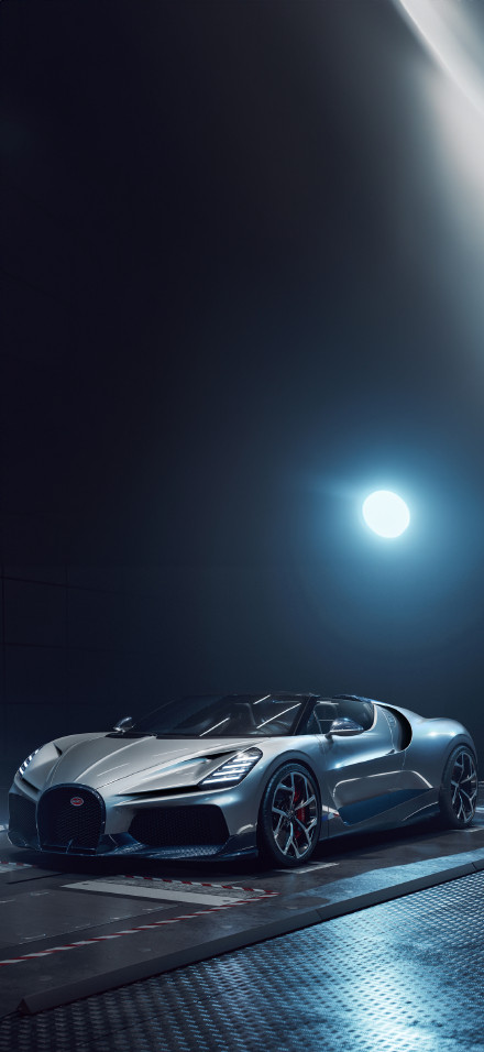 Bugatti W16 Mistral Luxury sports car phone wallpaper