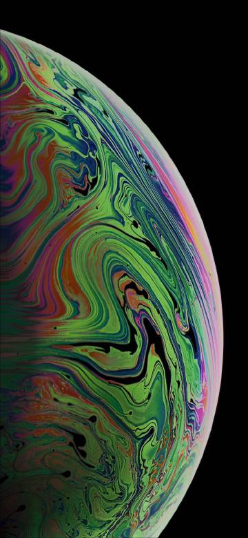 iPhone XS Max ​​​Green Texture Planet Wallpaper