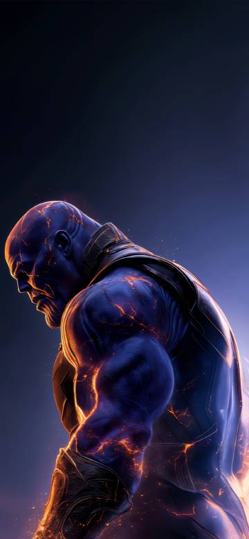 Thanos Lava Skin Marvel 4K Phone Wallpaper