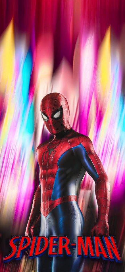 Spider Man Heroic Pose Phone Wallpaper