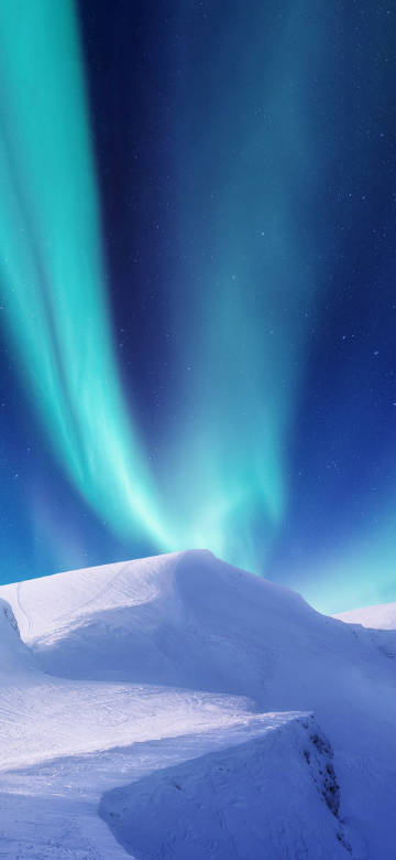 Northern Lights Winter Landscape Wallpaper
