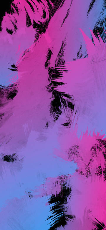 Vibrant Pink and Blue Abstract Brush 4K Phone Wallpaper