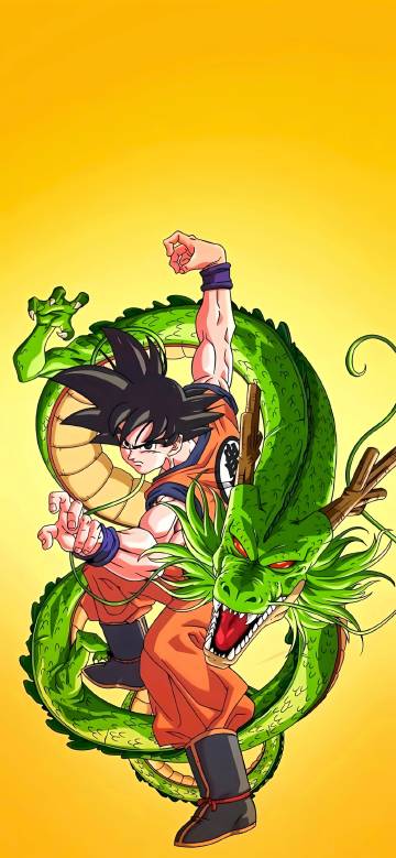 Son Goku and the Green Dragon Shenron