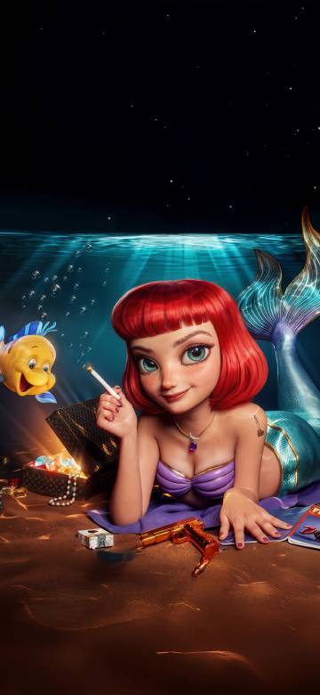 Disney The Little Mermaid Ariel Underwater Wallpaper