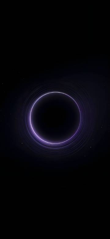 Glowing Vortex Circle, Deep Space 4K Phone Wallpaper