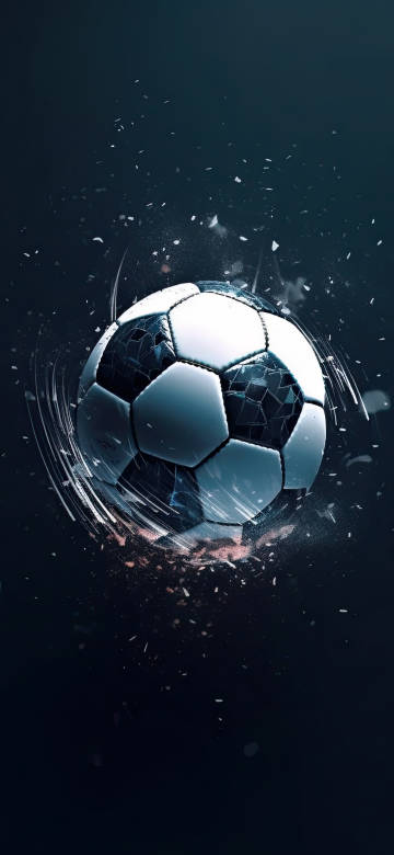 A soccer ball flying through the air 7K Wallpaper