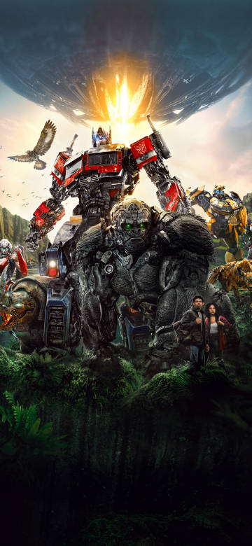 Transformers: Rise of the Power Rangers 2023 phone wallpaper
