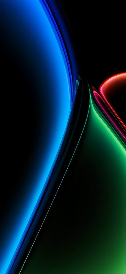 Abstract Neon Light Curve 4K iPhone Wallpaper