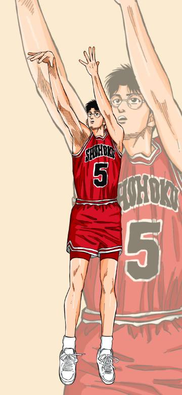 Slam Dunk Mitsui Jump Shot Art Wallpaper