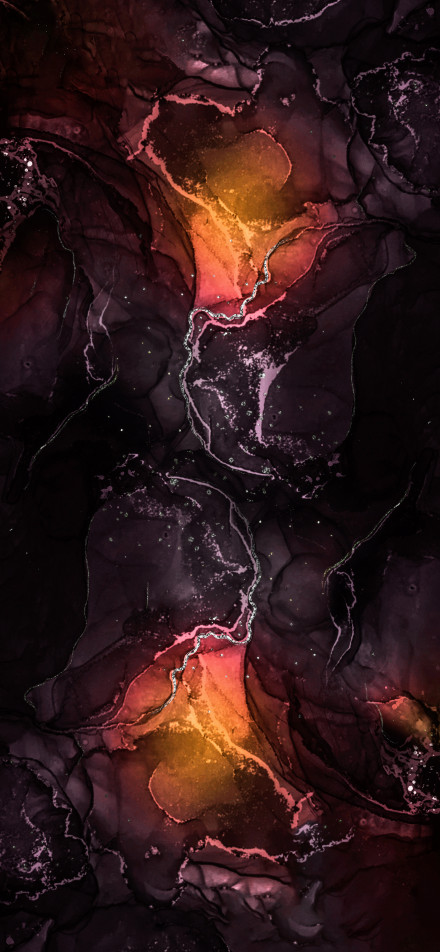 Abstract Lava Flow Texture on Dark Background 4K Phone Wallpaper