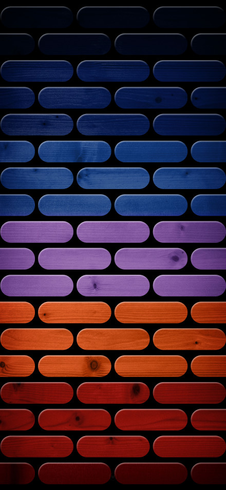 Dynamic Island Colorful Gradient Wood Grain Pattern 4K Wallpaper