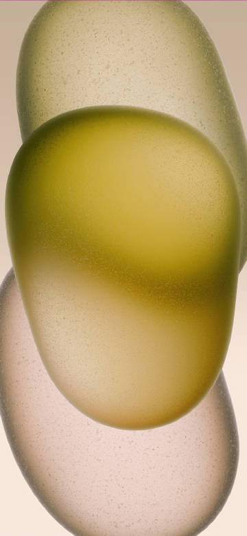 iPhone 15 ​​​Light Green Frosted Glass Pebbles Wallpaper