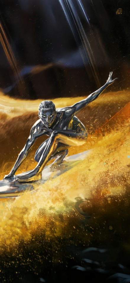 Silver Surfer Cosmic Surf Wallpaper 4K