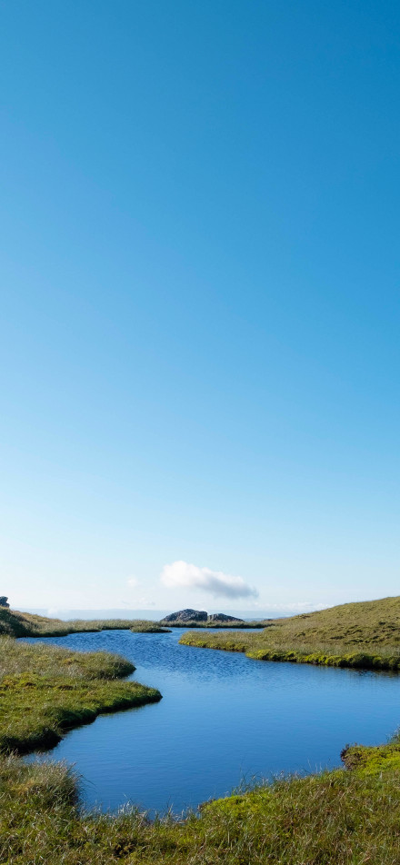 Mountain lake scenery blue sky clear water phone wallpaper