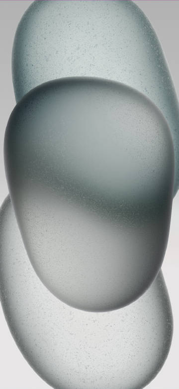 iPhone 15 ​​​Light Gray Frosted Glass Pebbles Wallpaper