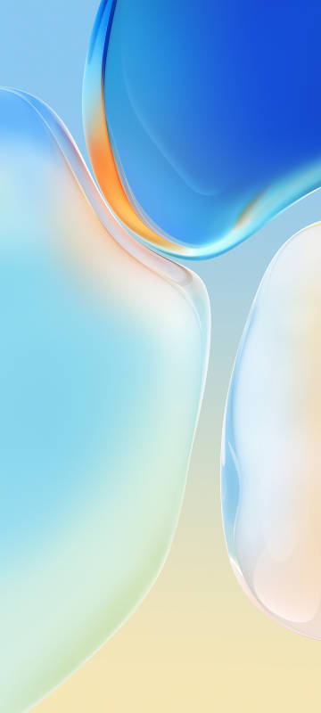 Blue and Orange Fluid Abstract Phone Wallpaper