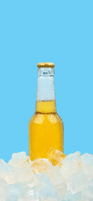 Temptation of cool beer in summer phone wallpaper