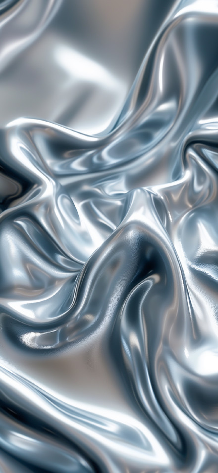 Silver Liquid Metal 3D Texture 4K Wallpaper