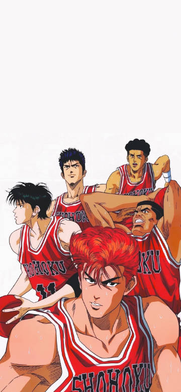 Slam Dunk Five Tigers Anime 4K Mobile Wallpaper
