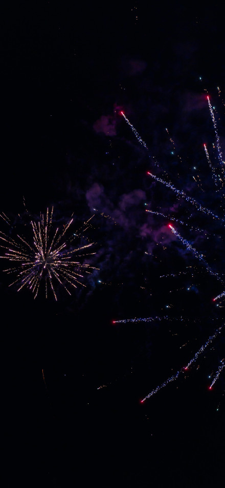 Night Fireworks Phone Wallpaper