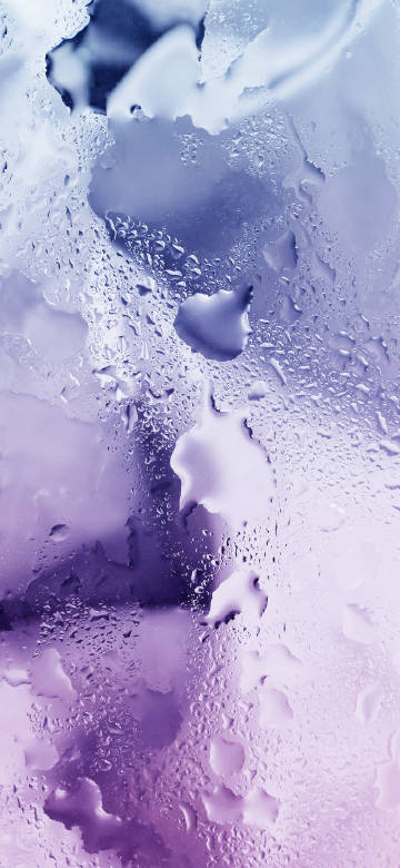 Purple Raindrops on Window Glass Aesthetic Wallpaper