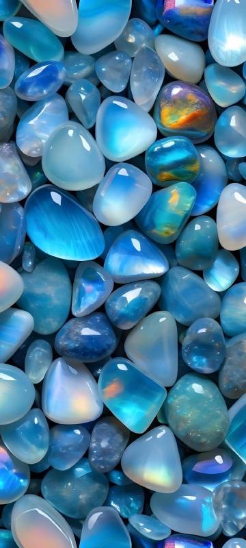 Rich, smooth, round blue cyan gemstone