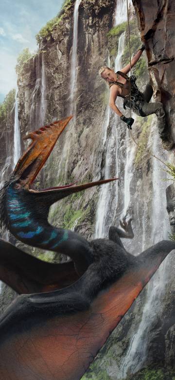 Jurassic World: Rebirth Pterodactyl Attack Phone Wallpaper