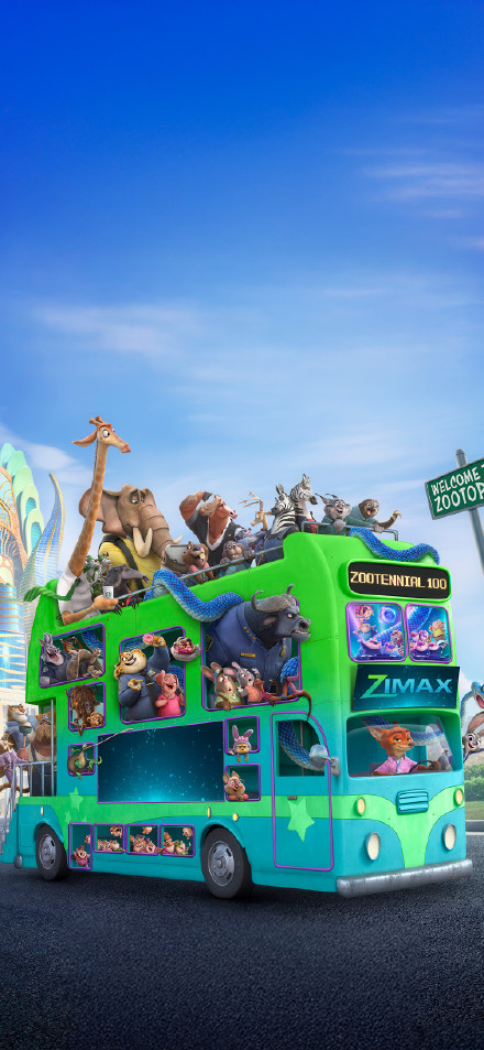 Animals on Zootopia Bus iPhone Wallpaper