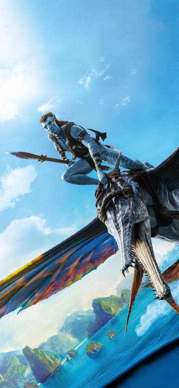 Avatar The Way of Water Jake Sully Riding Skimwing 4K