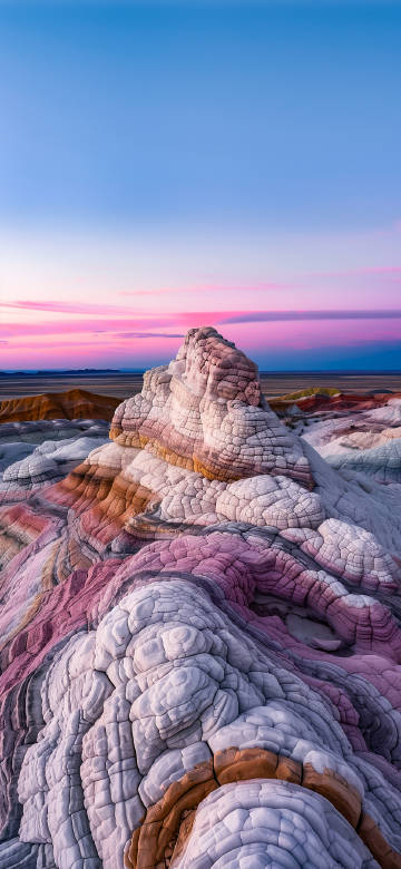 Fantasy Colorful Rock Sunset 4K Wallpaper