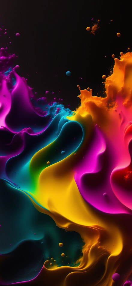 Vibrant colorful abstract art phone wallpaper