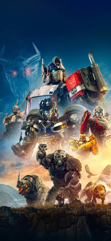 Transformers: Rise of the Power Rangers 4K phone wallpaper