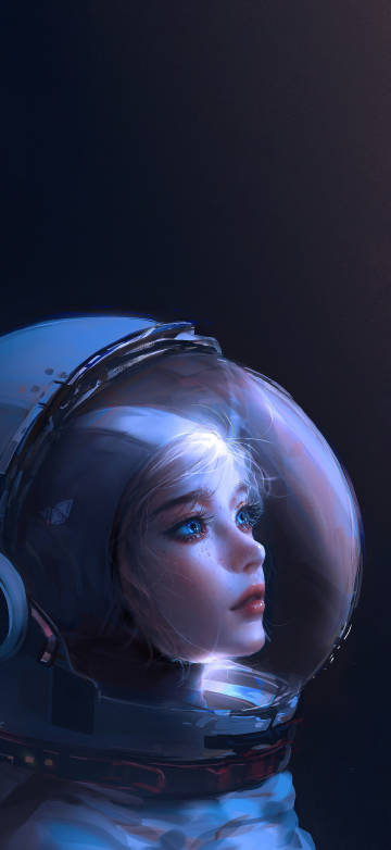 Sci-Fi Female Astronaut Wallpaper