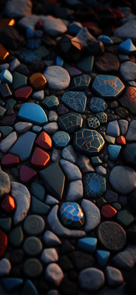 Colorful Fantasy Pebble Texture Wallpaper 4K