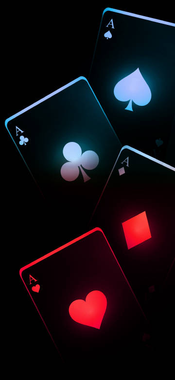 Glowing playing cards